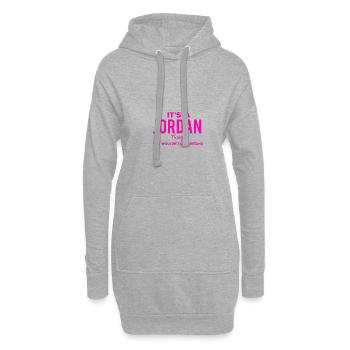 Es ist ein lustiges Zitat von Jordan, das Sie nich - Hoodie-Kleid - Grau meliert - Vorne