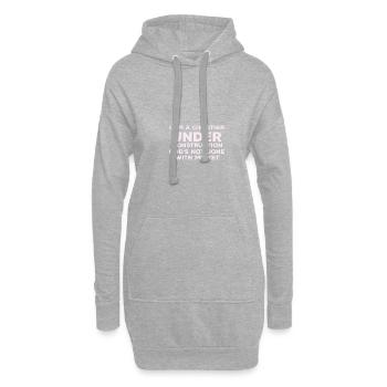 Lustiges Zitat Ich bin ein Christ im Konstruktion - Hoodie-Kleid - Grau meliert - Vorne