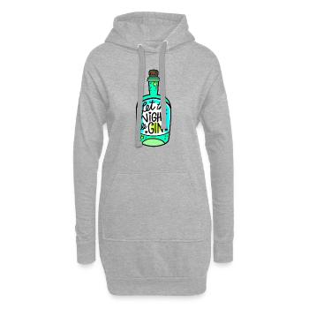 Gin Alkohol Party Drink witziger Spruch Geschenk - Hoodie-Kleid - Grau meliert - Vorne