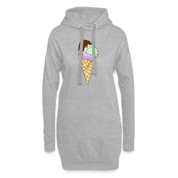 Eis - Hoodie-Kleid - Grau meliert - Vorne