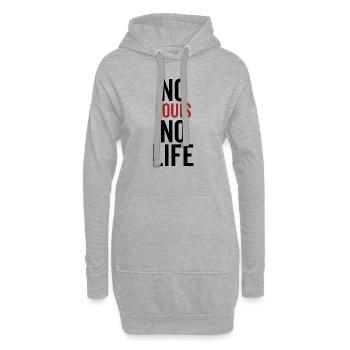 Kein Louis Kein Leben - Hoodie-Kleid - Grau meliert - Vorne