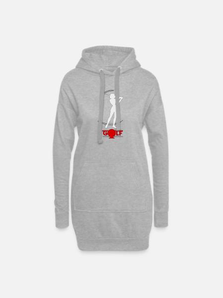 Retro golfer - Hoodie Dress - heather grey