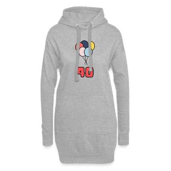 40. 40 JAHRE. 40. JAHRESTAG. 40-JÄHRIGES JUBILÄUM. - Hoodie-Kleid - Grau meliert - Vorne