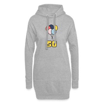 50. 50 JAHRE. 50-JÄHRIGES JUBILÄUM. 50-JÄHRIGES JUBILÄUM. - Hoodie-Kleid - Grau meliert - Vorne