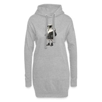 Strauß Cool Winter - Hoodie-Kleid - Grau meliert - Vorne