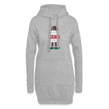 Noël L’Elfe des Cookies - Sweat-shirt à capuche long Femme - gris chiné - Devant