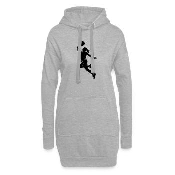 Frauen-Padel-Smash - Hoodie-Kleid - Grau meliert - Vorne