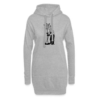 Gärtner - Hoodie-Kleid - Grau meliert - Vorne