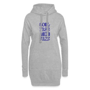 Cool Free Acid Jazz Musiktypografie - Hoodie-Kleid - Grau meliert - Vorne