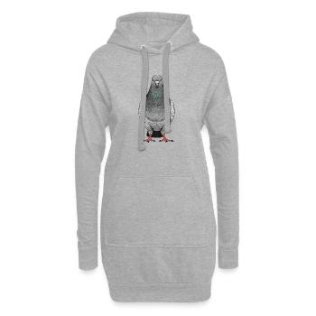 Taube - Hoodie-Kleid - Grau meliert - Vorne