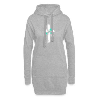 Gnade statt Perfektion - Hoodie-Kleid - Grau meliert - Vorne