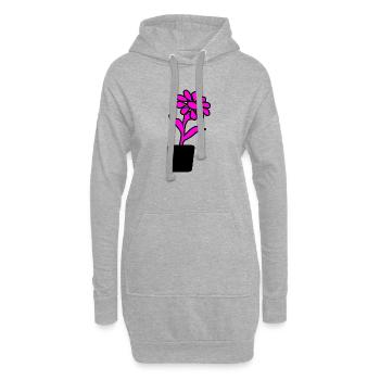 Blume - Hoodie-Kleid - Grau meliert - Vorne