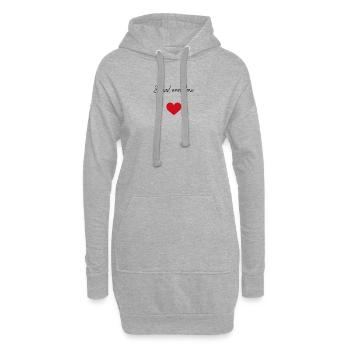 Spread more love - Hoodie-Kleid - Grau meliert - Vorne