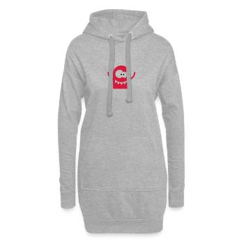 Un monstre fou - Sweat-shirt à capuche long Femme - gris chiné - Devant