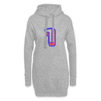 1. 1 AN. 1er ANNIVERSAIRE. ANNIVERSAIRE 1 AN - Sweat-shirt à capuche long Femme - gris chiné - Devant