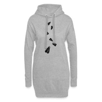 Taucherflossen Taucher silhouette - Hoodie-Kleid - Grau meliert - Vorne