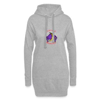 Poison d’astrologue d’enfant lunaire - Sweat-shirt à capuche long Femme - gris chiné - Devant