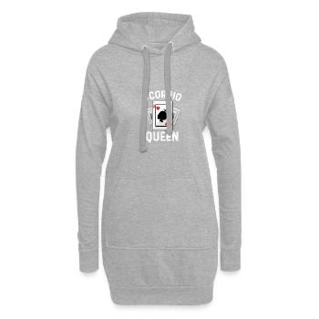 Skorpion -Königin Leidenschaftlich Gift - Hoodie-Kleid - Grau meliert - Vorne