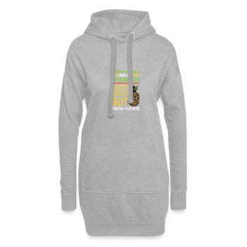 Obwohl draußen Starke Person Geschenk - Hoodie-Kleid - Grau meliert - Vorne