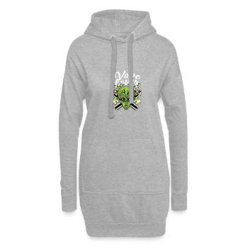 Amateurs de vape fumeur poison - Sweat-shirt à capuche long Femme - gris chiné - Devant