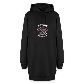 Zukünftiger Feuerwehrmann Freiwillige Feuerwehr Gi - Hoodie-Kleid - Schwarz - Vorne