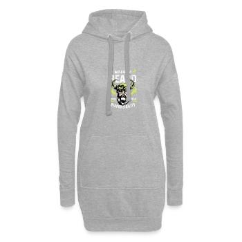 Großer Bart Verantwortlicher Vater Gift - Hoodie-Kleid - Grau meliert - Vorne