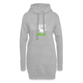 Wirkung machen Influencer Geschenk - Hoodie-Kleid - Grau meliert - Vorne