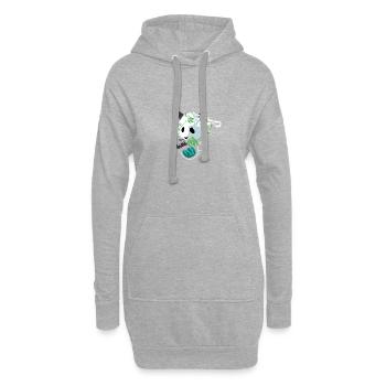 Panda Hippie Stoner Skizzier Geschenk - Hoodie-Kleid - Grau meliert - Vorne