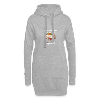 Lustige Valentinstag Rosen sind rote bla Tacos Fei - Hoodie-Kleid - Grau meliert - Vorne