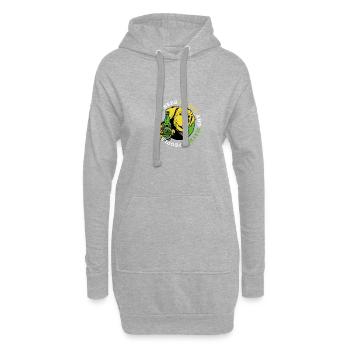 Drôle de citation de boire J’aime la bière, mon chat et - Sweat-shirt à capuche long Femme - gris chiné - Devant
