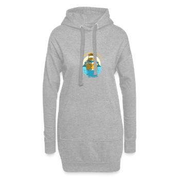 Mein Ruhestandsfahrzeug lustige Zitat Ponton Ruhes - Hoodie-Kleid - Grau meliert - Vorne