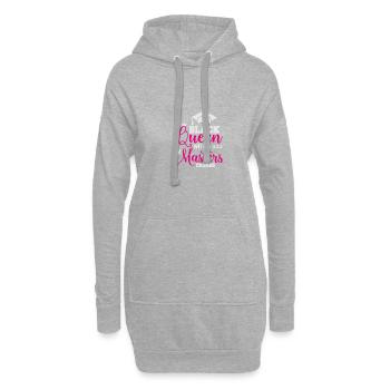 Schwarze Königin mit einer Master -Abschlussklasse - Hoodie-Kleid - Grau meliert - Vorne