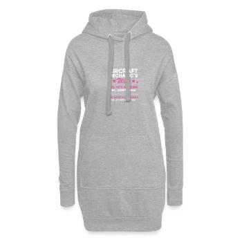 Funny Airplane Mechanic Mrs. Women Fra - Hoodie Dress - heather grey - Front
