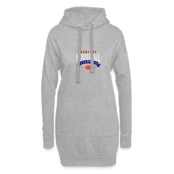 Fantasy -Fußball -Champion rot Weiß und Blau Desig - Hoodie-Kleid - Grau meliert - Vorne