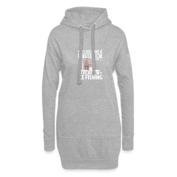 Pensionsplan Ich plane das Eisfischen - Hoodie-Kleid - Grau meliert - Vorne