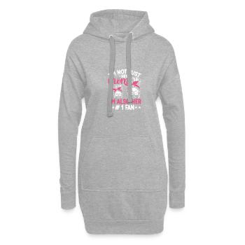 Ich bin nicht nur ihre Mutter, ich bin auch ihr Fa - Hoodie-Kleid - Grau meliert - Vorne