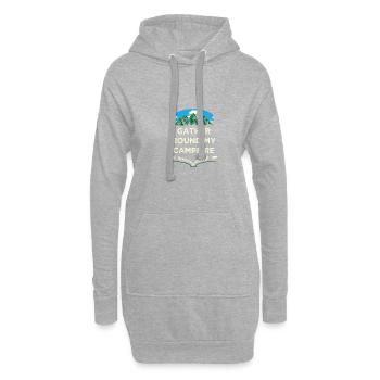 Sammeln Sie um meine Lagerfeuerfreunde, die Buddy - Hoodie-Kleid - Grau meliert - Vorne