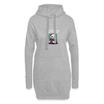 Ich fand deine Nase in meinem Geschäft wieder lust - Hoodie-Kleid - Grau meliert - Vorne