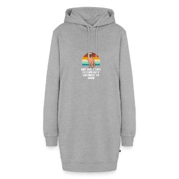 Es kann nicht dumm reparieren, aber es kann das Ge - Hoodie-Kleid - Grau meliert - Vorne