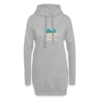 Les étoiles sont de meilleurs voyageurs de camping d’entreprise camping-cars - Sweat-shirt à capuche long Femme - gris chiné - Devant