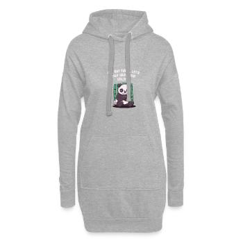 Parlons de nos sentiments drôle sarcasti - Sweat-shirt à capuche long Femme - gris chiné - Devant