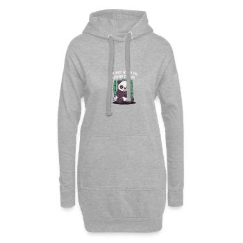 Ich bin keine seltsamen lustigen sarkastischen Hum - Hoodie-Kleid - Grau meliert - Vorne