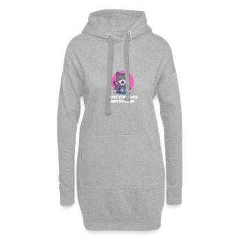 Großartig darin, nicht über das Wetter introvertie - Hoodie-Kleid - Grau meliert - Vorne