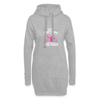 Bogenschießen Design für eine Bogenschützin - Hoodie-Kleid - Grau meliert - Vorne
