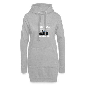 Je ne peux pas te voir ou t’entendre quand je - Sweat-shirt à capuche long Femme - gris chiné - Devant