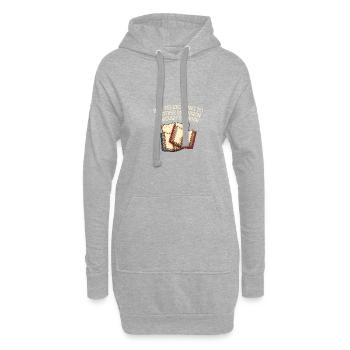Soyez de retour en téléportant drôle buc - Sweat-shirt à capuche long Femme - gris chiné - Devant