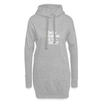 Vintage Drôle Docteur Ingénieur Artiste Dentiste Fu - Sweat-shirt à capuche long Femme - gris chiné - Devant