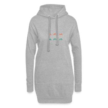 Different Enduro Motocross Motorcycle Types - Hoodie Dress - heather grey - Front