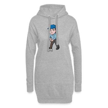 Farmer - Hoodie Dress - heather grey - Front