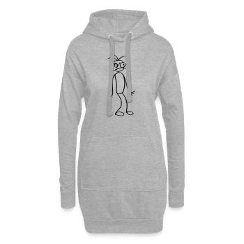 Collez le chiffre - Sweat-shirt à capuche long Femme - gris chiné - Devant